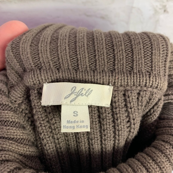 J. Jill Ribbed Knit Button Neck Cotton Sweater S - Picture 5 of 7